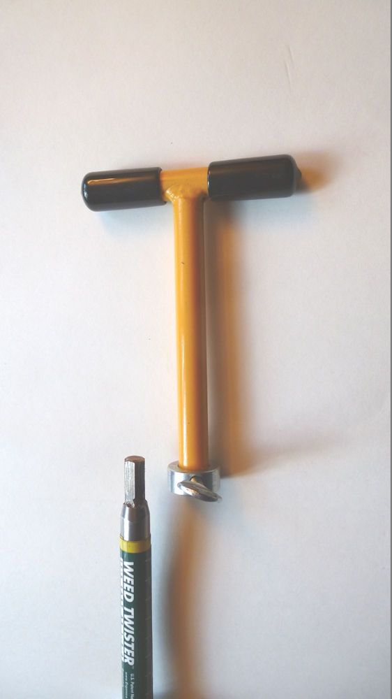 Weed Auger Twister T-Handle Adaptor Accessory Instructions - Click Image to Close