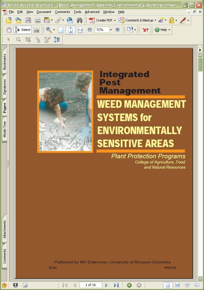 Weed Management Systems for Environmentally Sensitive Areas